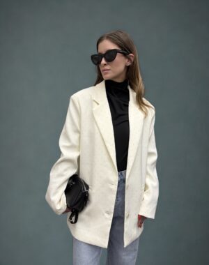 vajszínű köves zakó oversize