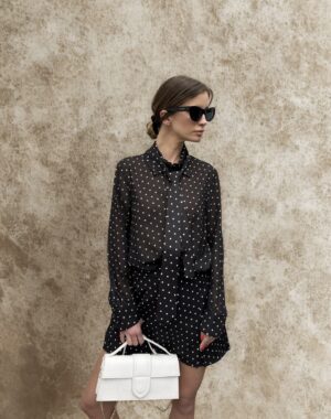 pöttyös rövidnadrág szett s/m